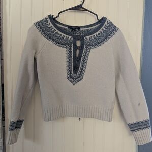 MaxMara Gray and Cream Sweater
